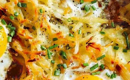 Potatoes, Eggs, Cheese! Only 3 Ingredients! Grated Potato Omelette! Simple Healthy Breakfast!