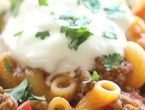 Slow Cooker Taco Pasta Ste