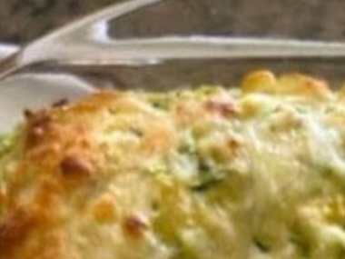 Casserole with Zucchini and Cornbread