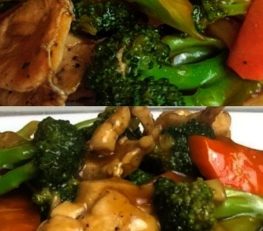 Recipe stir-fried broccoli and carrots with chicken